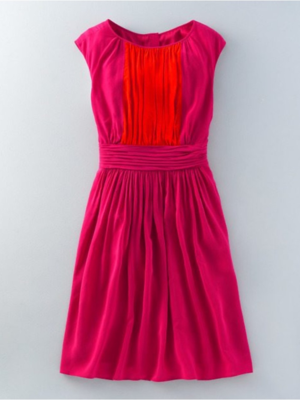 NEW Boden Selina Red Pink Orange Midi Dress Size 4